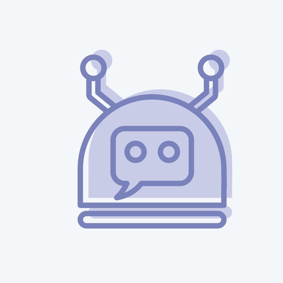 Icon Chatbot. related to Machine Learning symbol. two tone style. simple design editable. simple illustration. simple vector icons