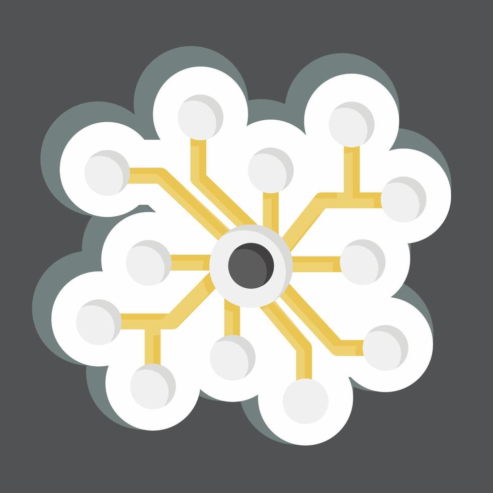 Sticker Neural Network. related to Machine Learning symbol. simple design editable. simple illustration. simple vector icons
