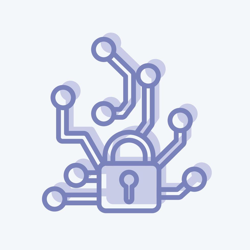 Icon Adversarial Attacks. related to Machine Learning symbol. two tone style. simple design editable. simple illustration. simple vector icons
