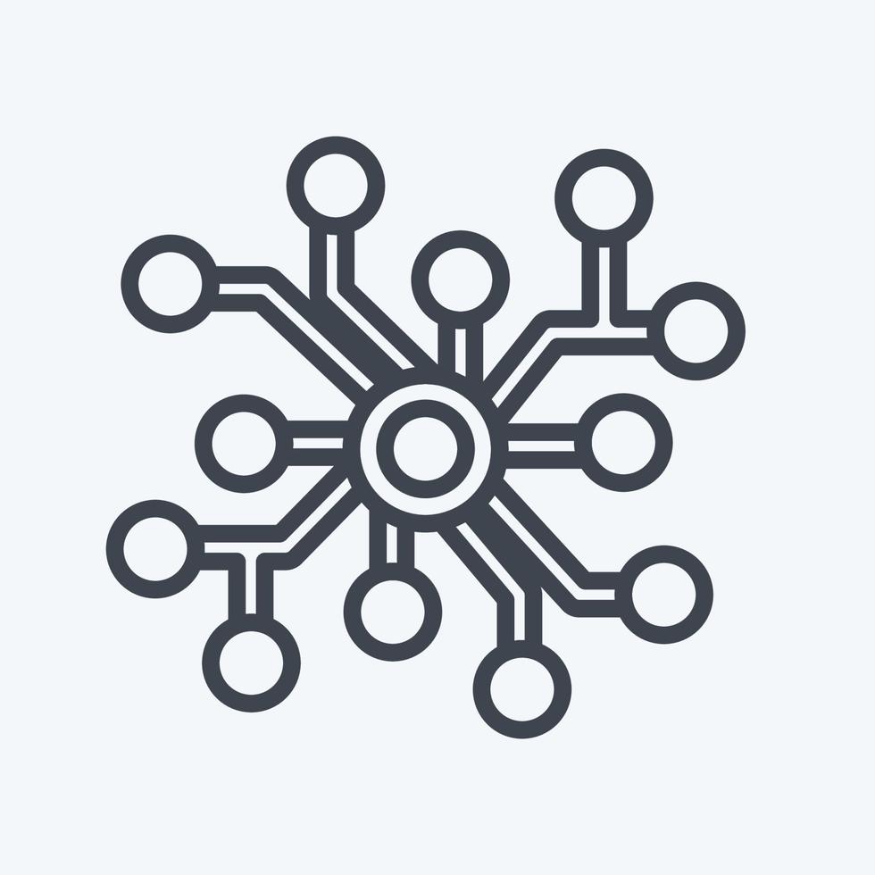 Icon Neural Network. related to Machine Learning symbol. line style. simple design editable. simple illustration. simple vector icons