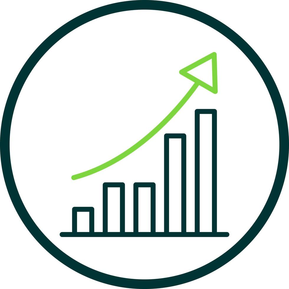 Growth Graph Vector Icon Design