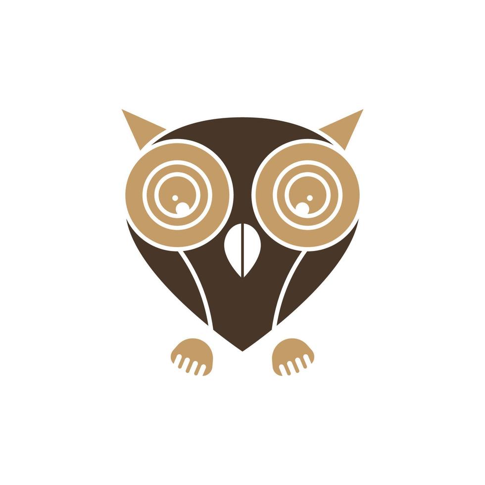 Owl logo icon design animal and simple business vector