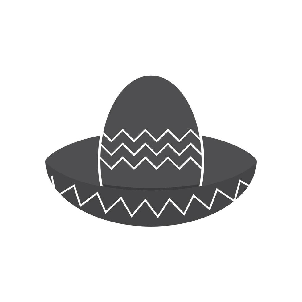 icono de logotipo de diseño de vector de sombrero simple