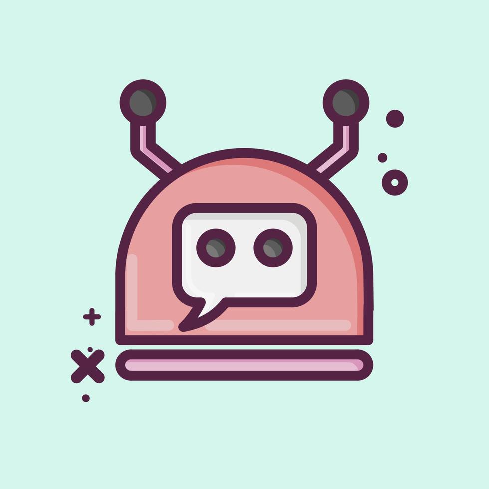 icono de chatbot. relacionado con el símbolo de aprendizaje automático. estilo mbe. diseño simple editable. ilustración sencilla. iconos vectoriales simples vector