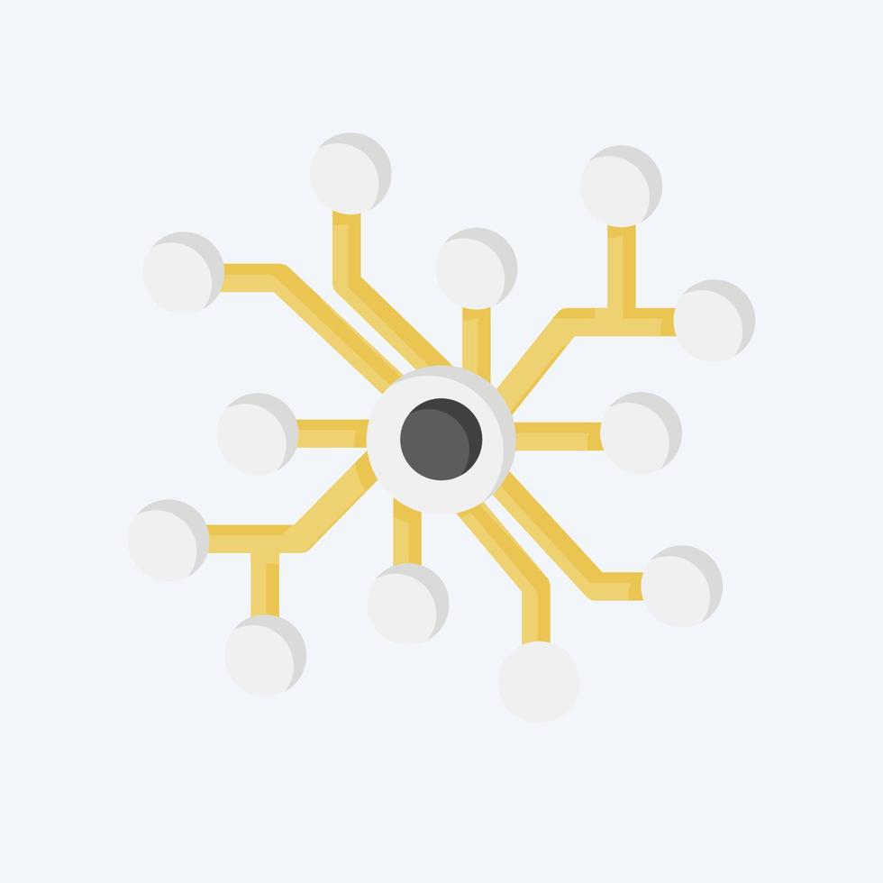 Icon Neural Network. related to Machine Learning symbol. flat style. simple design editable. simple illustration. simple vector icons