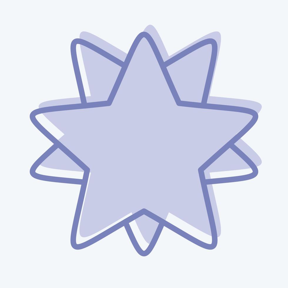 icono 10 estrellas puntiagudas. relacionado con el símbolo de las estrellas. estilo de dos tonos. diseño simple editable. ilustración sencilla. iconos vectoriales simples vector