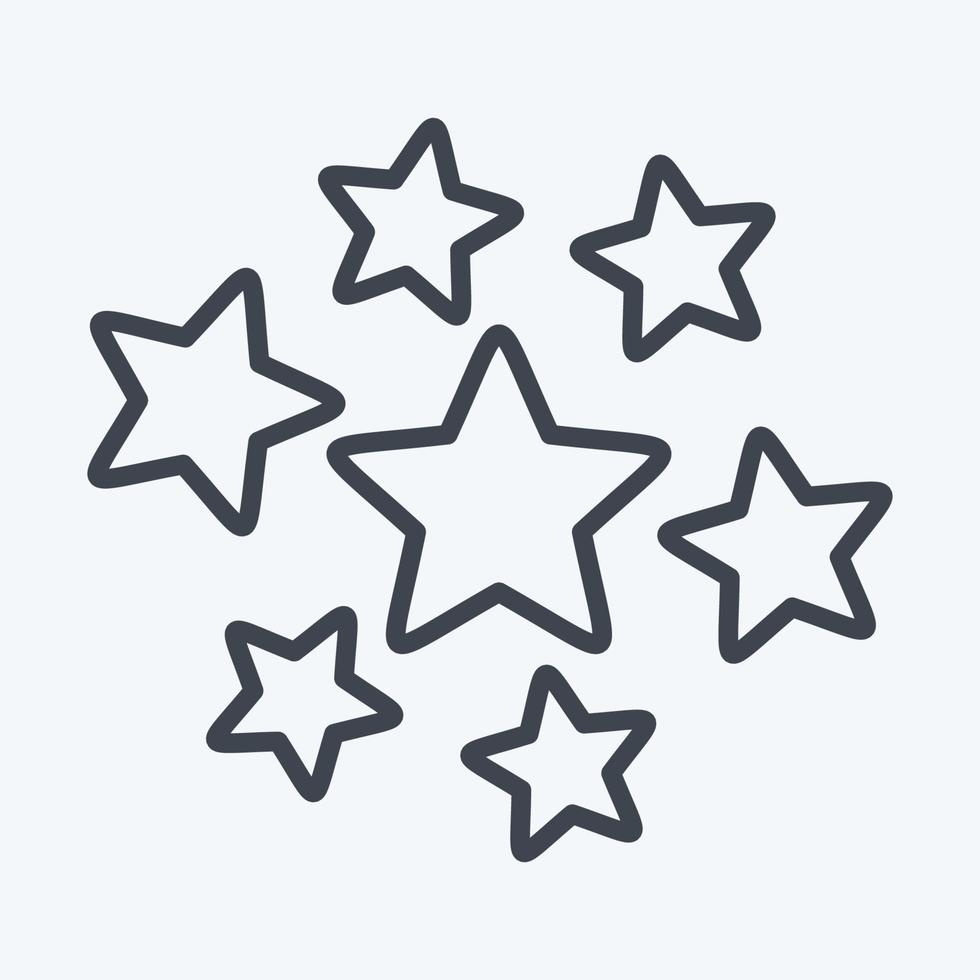 icono de estrellas alrededor. relacionado con el símbolo de las estrellas. estilo de línea diseño simple editable. ilustración sencilla. iconos vectoriales simples vector