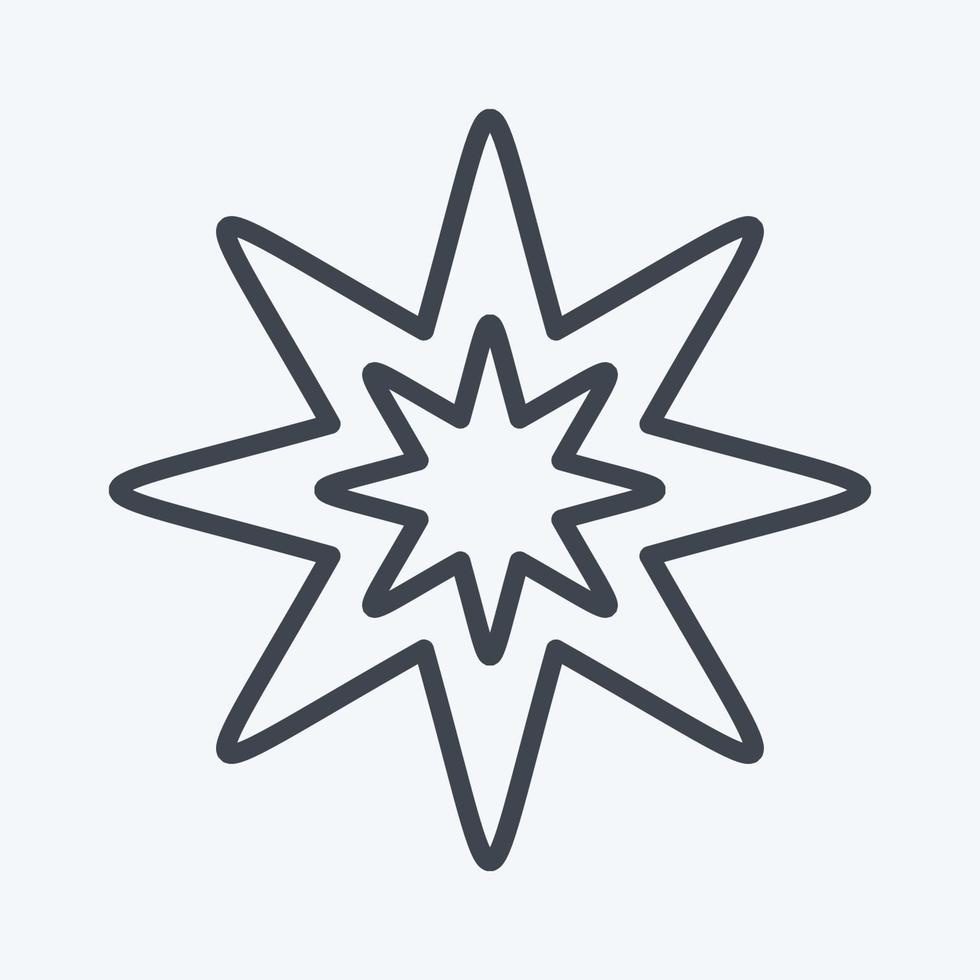 Icon Eight Pointed Star. related to Stars symbol. line style. simple design editable. simple illustration. simple vector icons