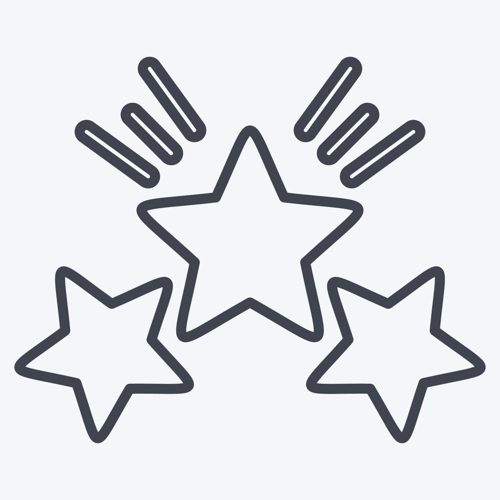 icono premio estrella 2. relacionado con el símbolo de estrellas. estilo de línea diseño simple editable. ilustración sencilla. iconos vectoriales simples vector