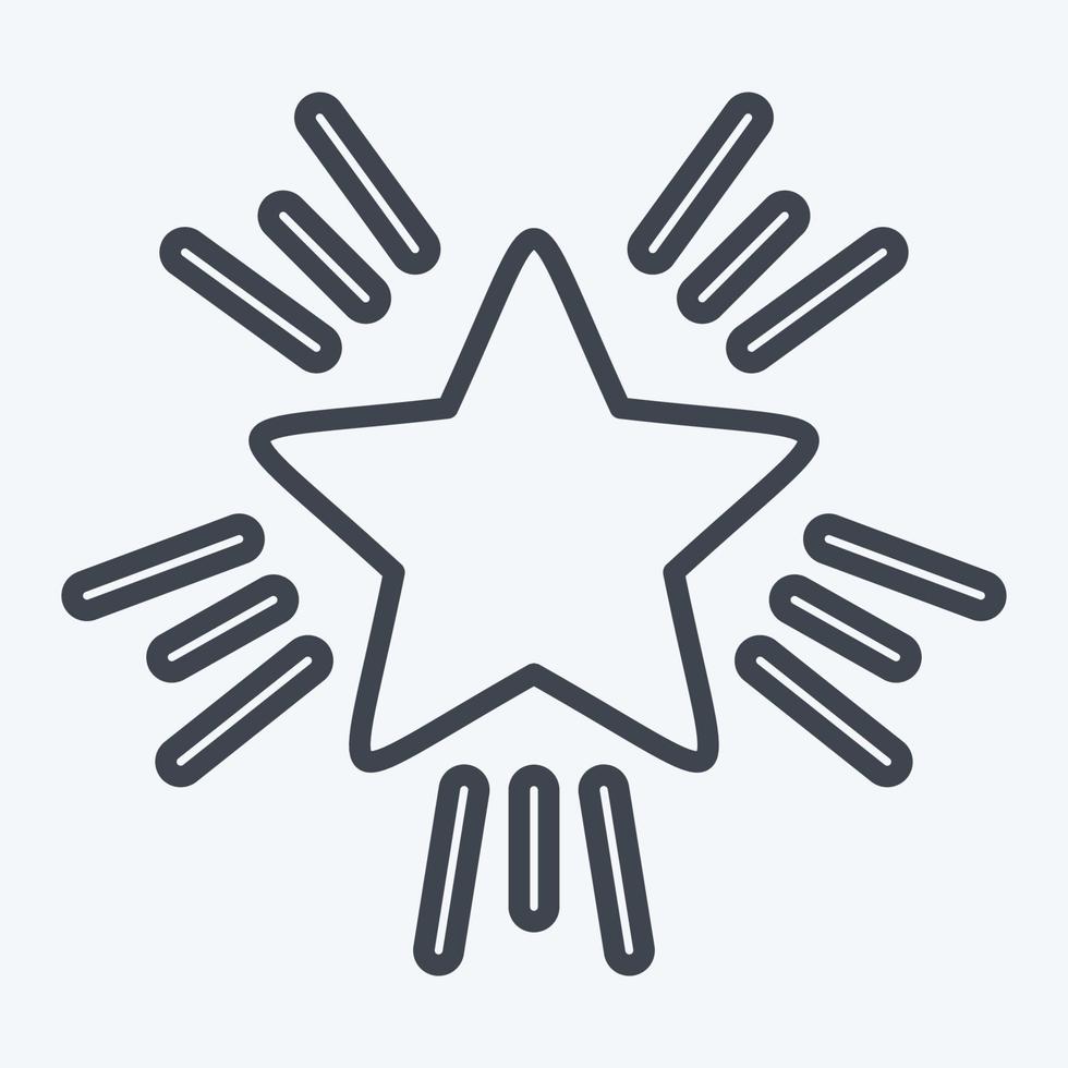 Icon Christmas Stars. related to Stars symbol. line style. simple design editable. simple illustration. simple vector icons