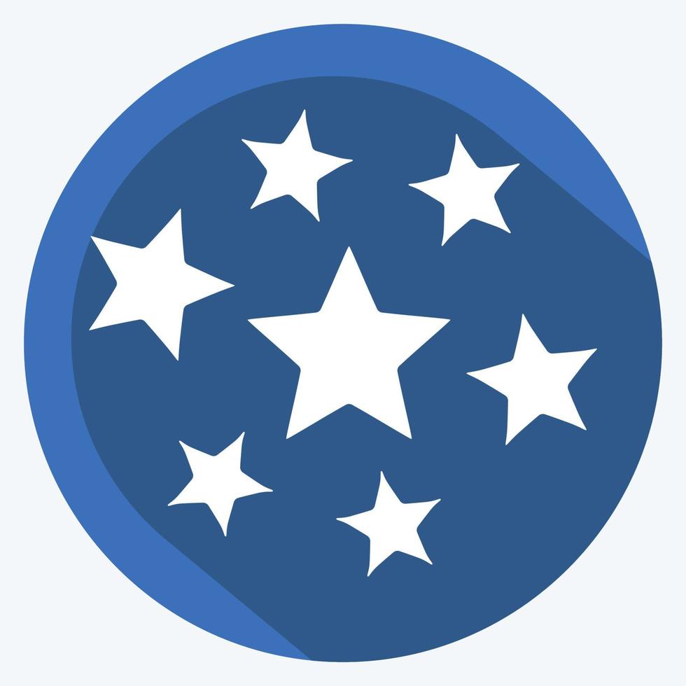 Icon Stars Around. related to Stars symbol. long shadow style. simple design editable. simple illustration. simple vector icons