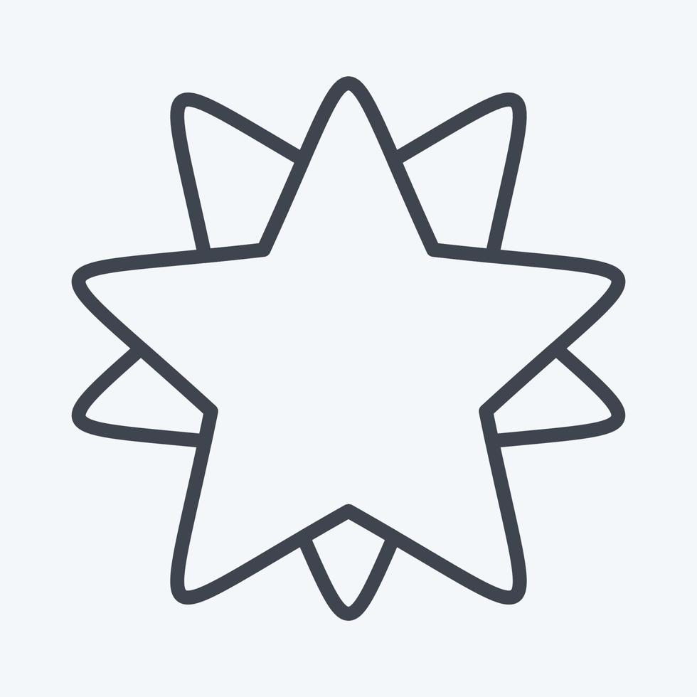Icon 10 Pointed Stars. related to Stars symbol. line style. simple design editable. simple illustration. simple vector icons