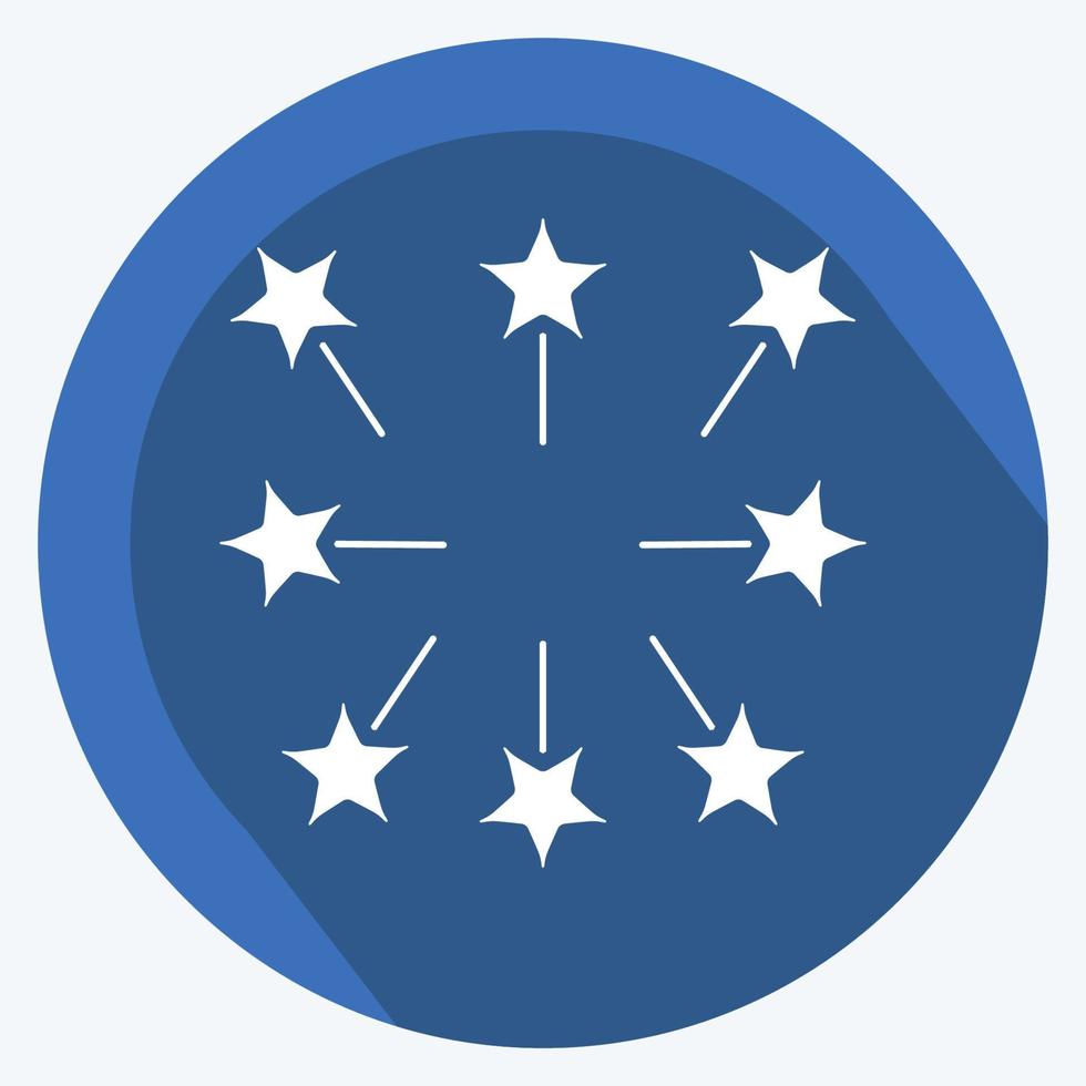 Icon Firework. related to Stars symbol. long shadow style. simple design editable. simple illustration. simple vector icons