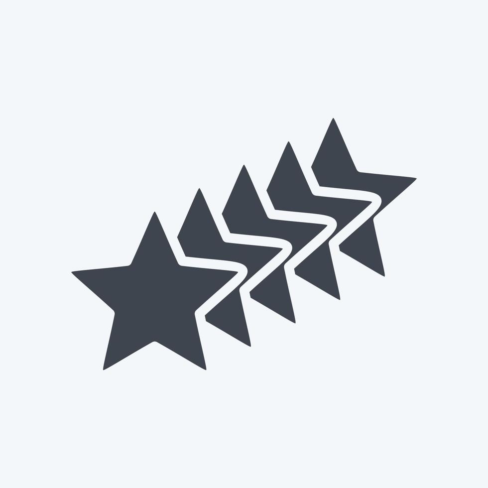 Icon S Stars. related to Stars symbol. glyph style. simple design editable. simple illustration. simple vector icons