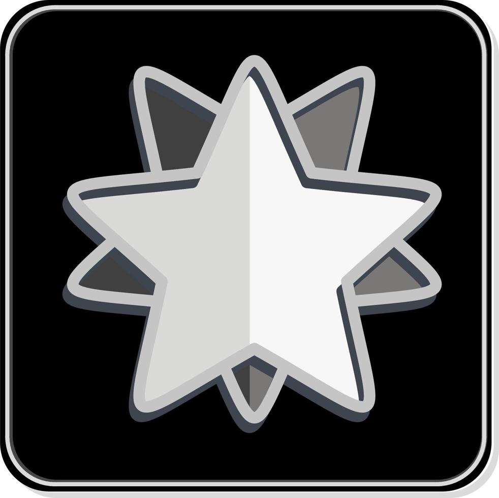 Icon 10 Pointed Stars. related to Stars symbol. Glossy Style. simple design editable. simple illustration. simple vector icons