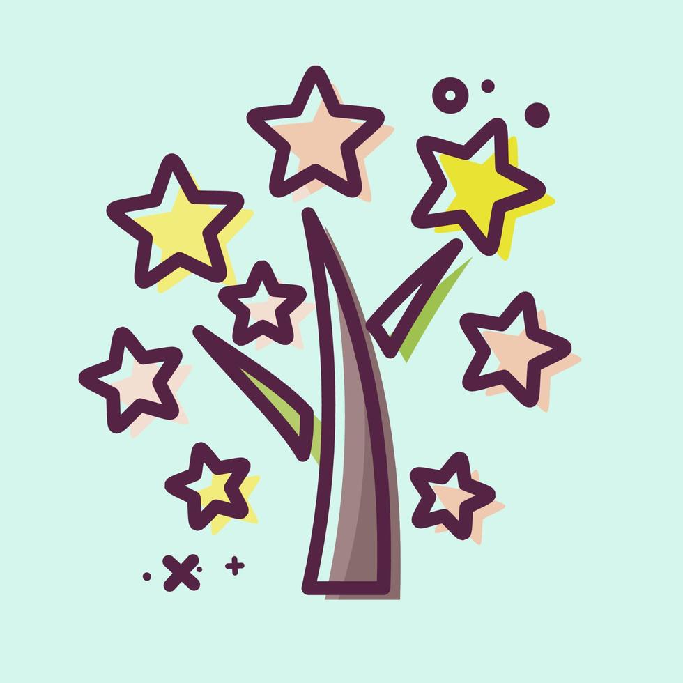 árbol de iconos de estrellas. relacionado con el símbolo de las estrellas. estilo mbe. diseño simple editable. ilustración sencilla. iconos vectoriales simples vector