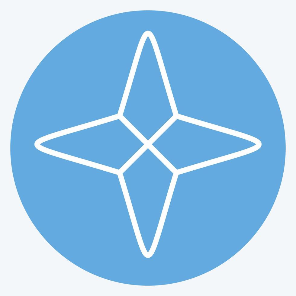 icono de estrellas de cuatro puntas. relacionado con el símbolo de las estrellas. estilo de ojos azules. diseño simple editable. ilustración sencilla. iconos vectoriales simples vector