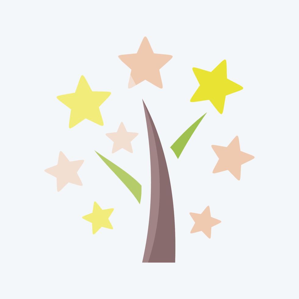 árbol de iconos de estrellas. relacionado con el símbolo de las estrellas. estilo plano diseño simple editable. ilustración sencilla. iconos vectoriales simples vector