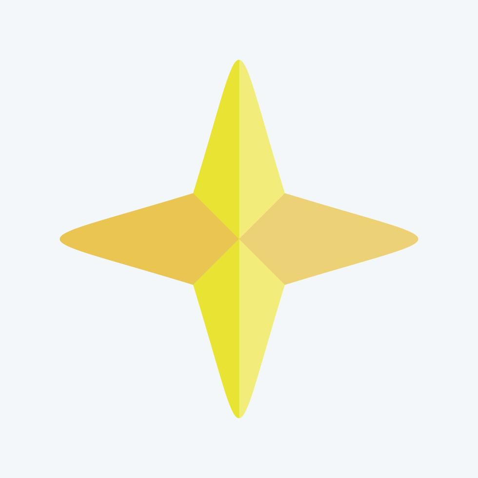 Icon Four Point Stars. related to Stars symbol. flat style. simple design editable. simple illustration. simple vector icons