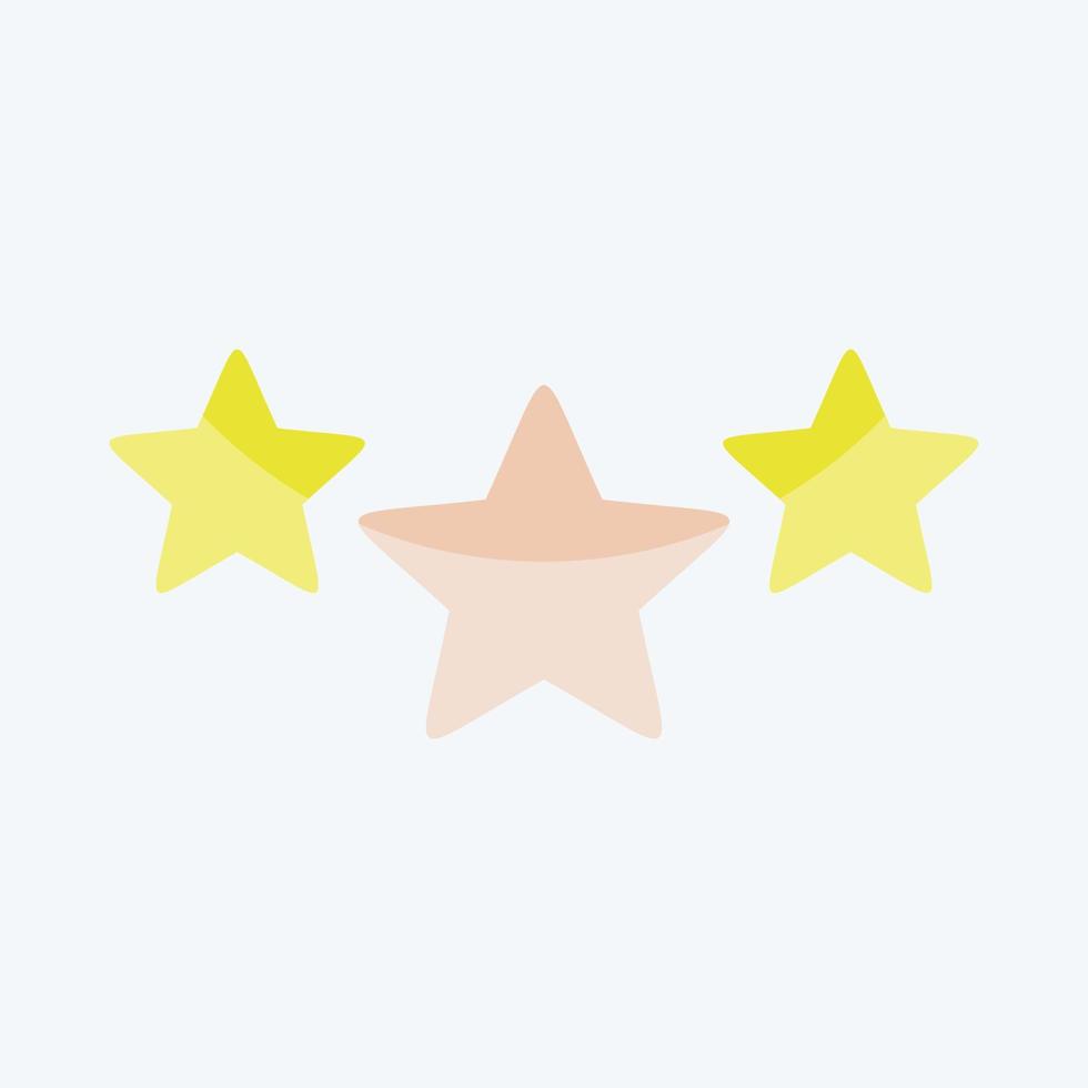 Icon 3 Stars. related to Stars symbol. flat style. simple design editable. simple illustration. simple vector icons