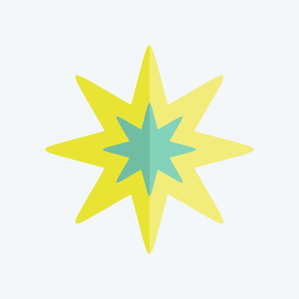 Icon Eight Pointed Star. related to Stars symbol. flat style. simple design editable. simple illustration. simple vector icons