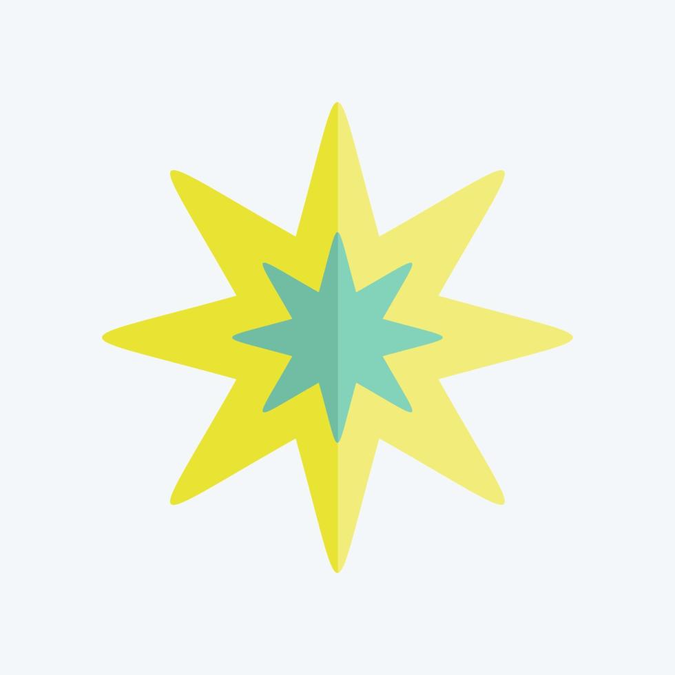 icono estrella de ocho puntas. relacionado con el símbolo de las estrellas. estilo plano diseño simple editable. ilustración sencilla. iconos vectoriales simples vector