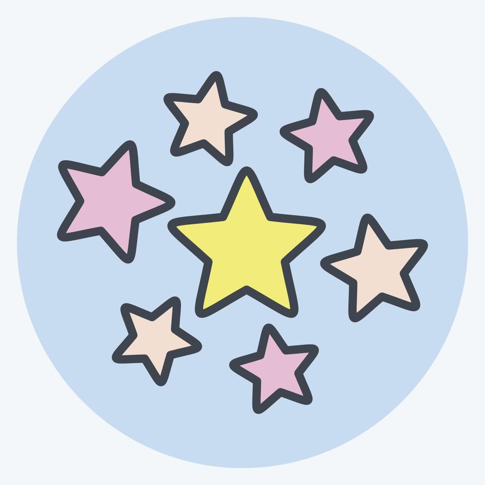 Icon Stars Around. related to Stars symbol. color mate style. simple design editable. simple illustration. simple vector icons