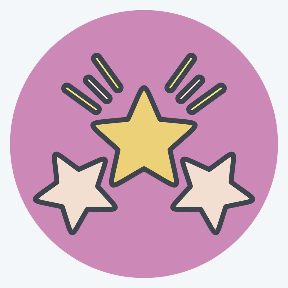 icono premio estrella 2. relacionado con el símbolo de estrellas. estilo compañero de color. diseño simple editable. ilustración sencilla. iconos vectoriales simples vector