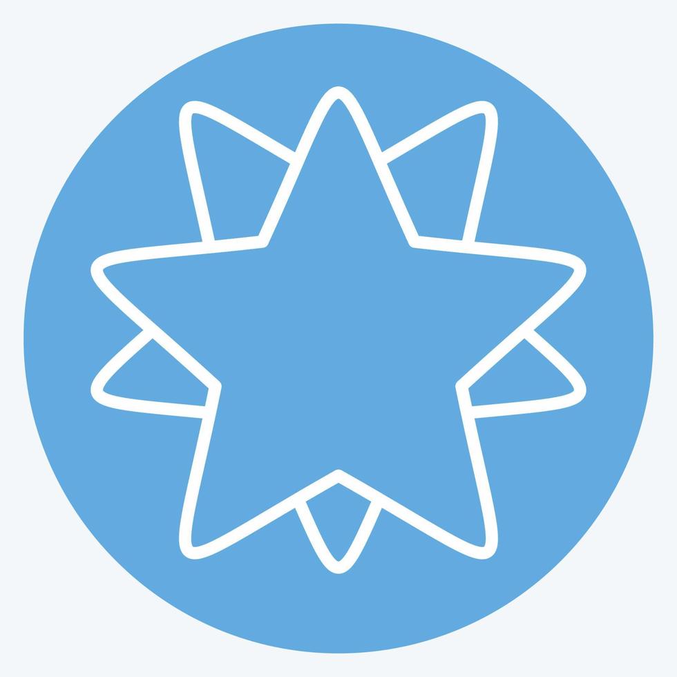 Icon 10 Pointed Stars. related to Stars symbol. blue eyes style. simple design editable. simple illustration. simple vector icons