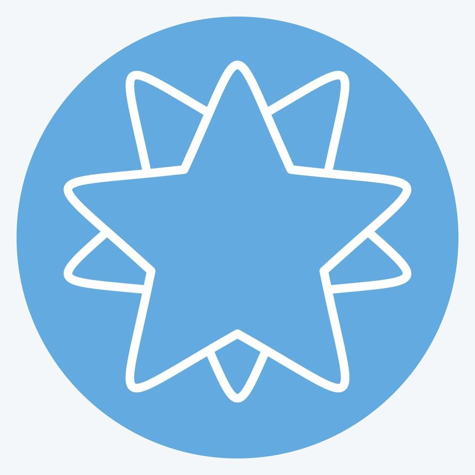 Icon 10 Pointed Stars. related to Stars symbol. blue eyes style. simple design editable. simple illustration. simple vector icons