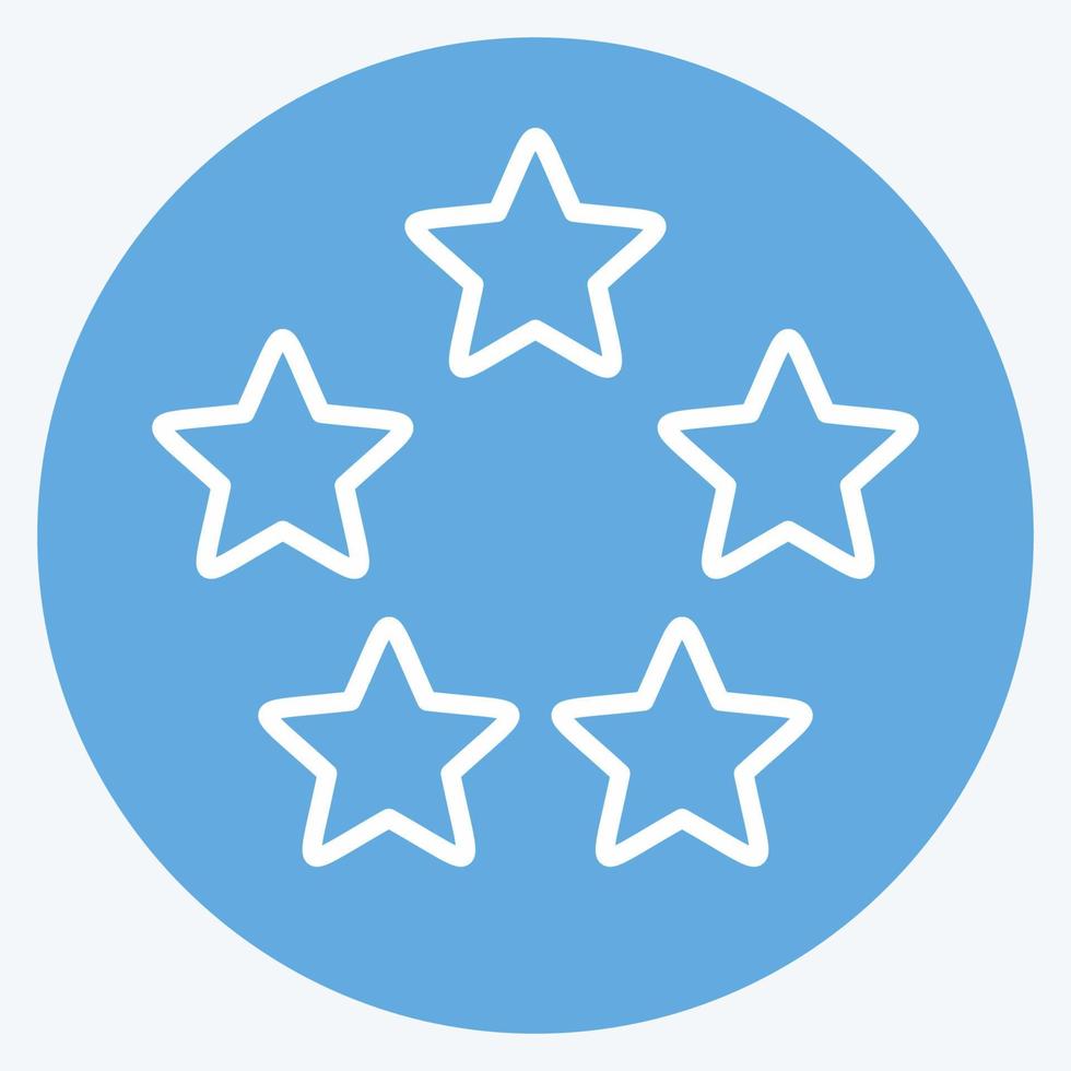 Icon Five Stars. related to Stars symbol. blue eyes style. simple design editable. simple illustration. simple vector icons