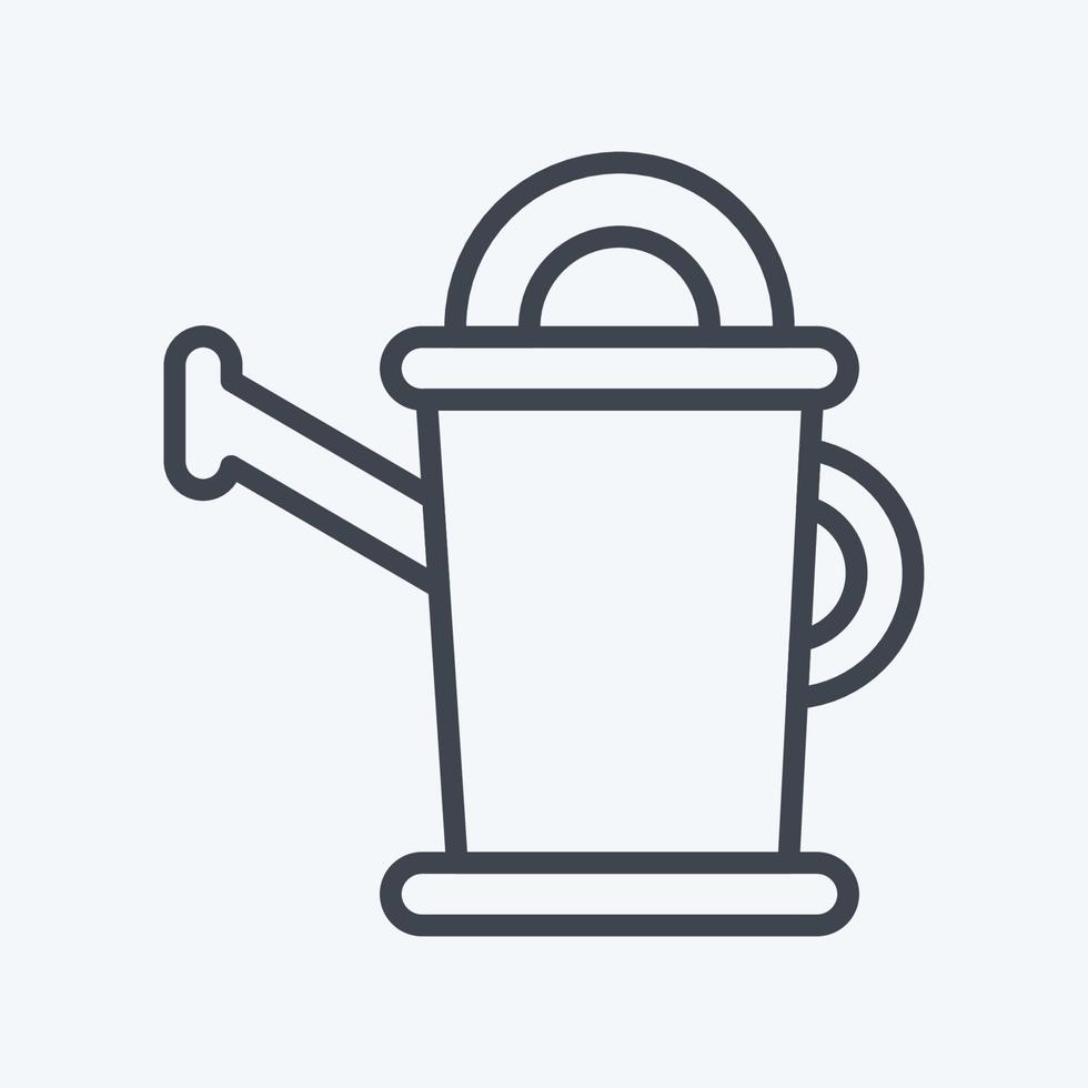 Icon Watering Can. related to Flora symbol. line style. simple illustration. plant. Oak. leaf. rose vector