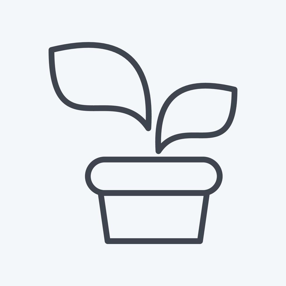 Icon Plant. related to Flora symbol. line style. simple illustration. plant. Oak. leaf. rose vector