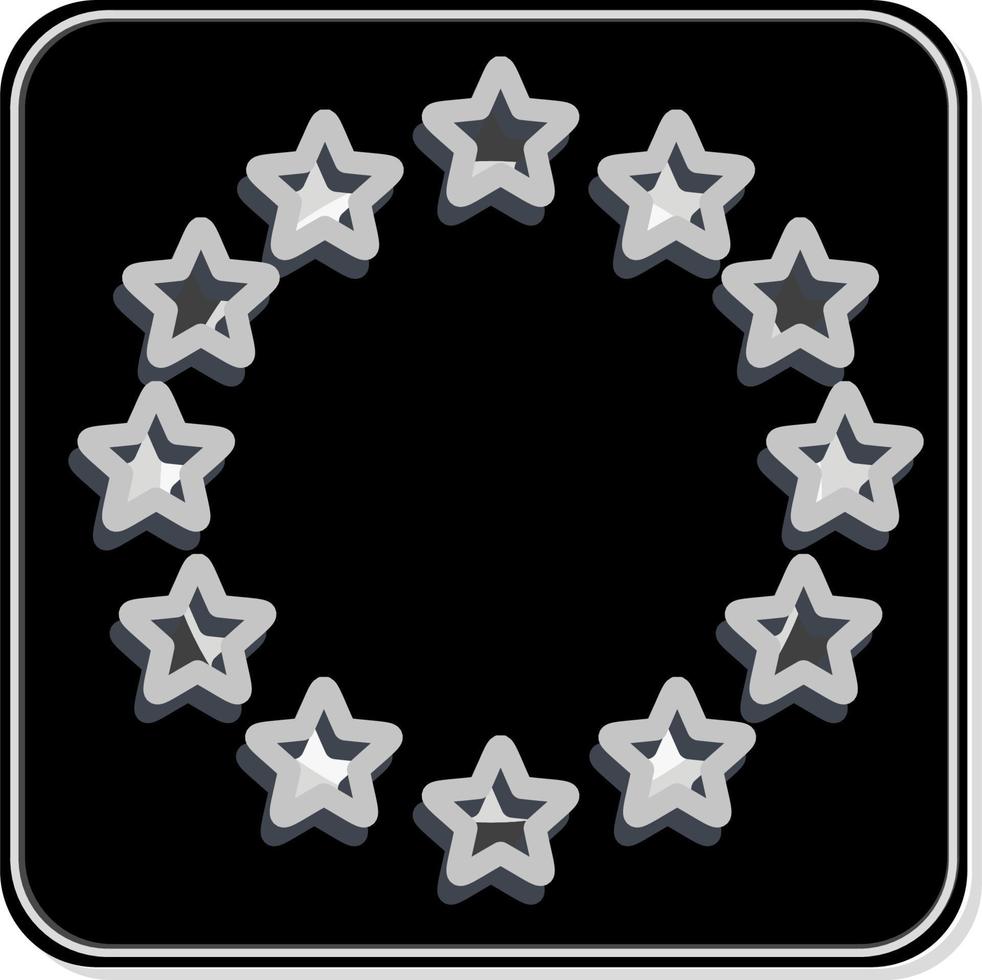 icono de estrellas de la UE. relacionado con el símbolo de las estrellas. estilo brillante. diseño simple editable. ilustración sencilla. iconos vectoriales simples vector