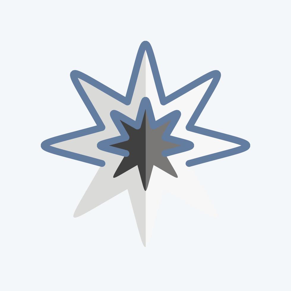 Icon Eight Pointed Star. related to Stars symbol. doodle style. simple design editable. simple illustration. simple vector icons