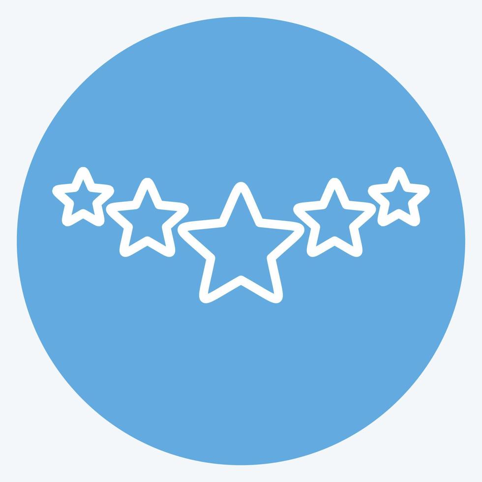 Icon Five Stars Rating. related to Stars symbol. blue eyes style. simple design editable. simple illustration. simple vector icons