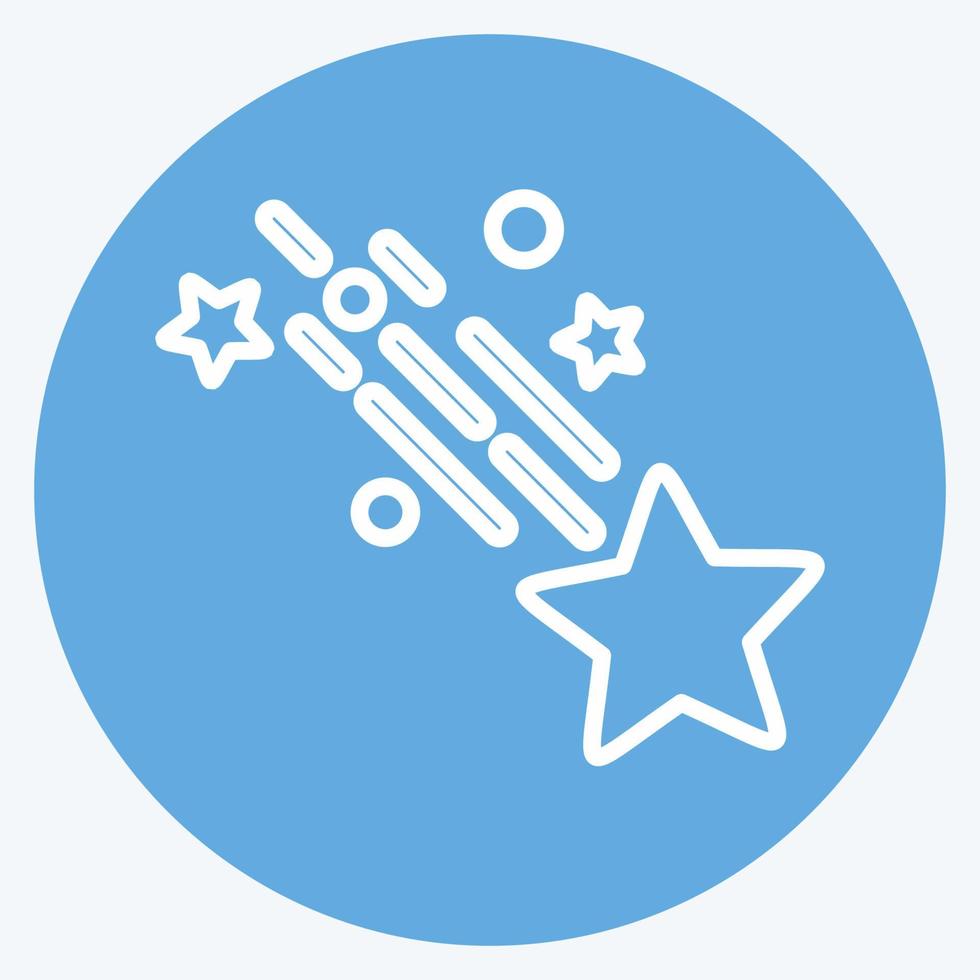 Icon Shooting Star. related to Stars symbol. blue eyes style. simple design editable. simple illustration. simple vector icons