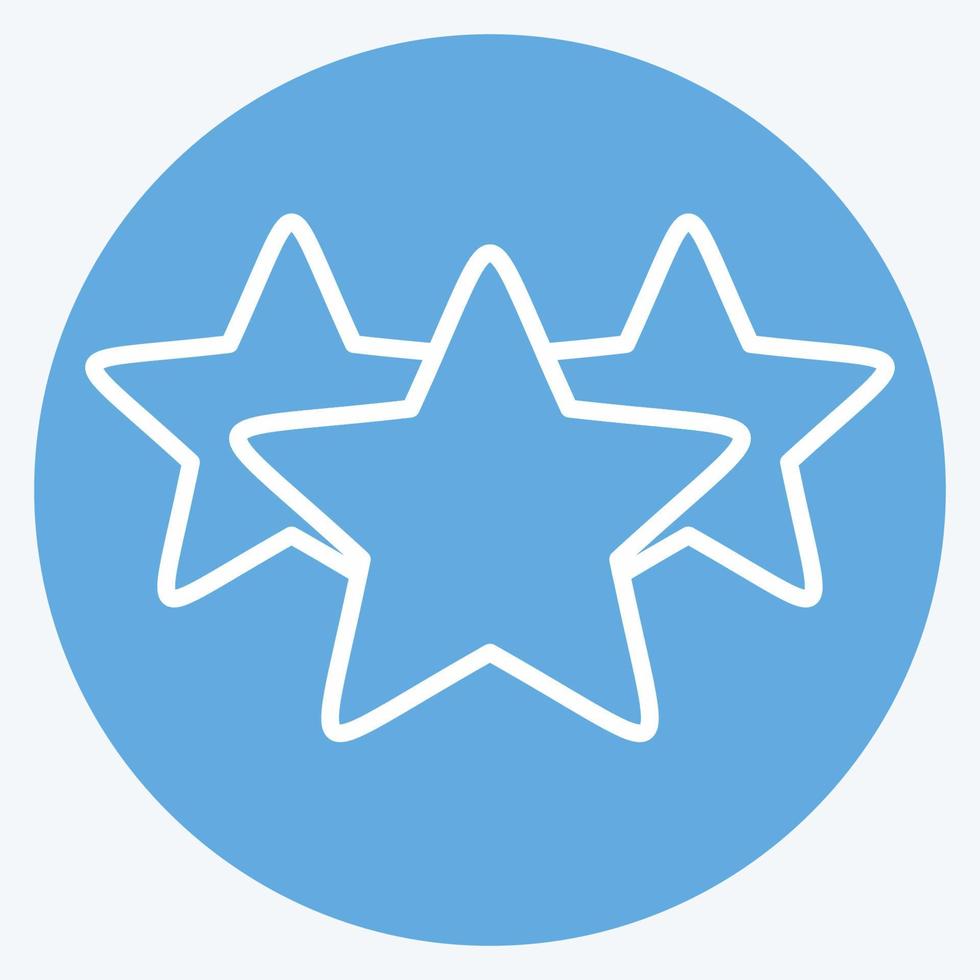 Icon Three Stars. related to Stars symbol. blue eyes style. simple design editable. simple illustration. simple vector icons