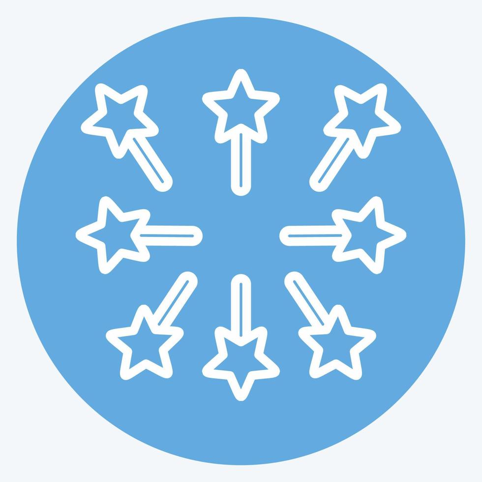 Icon Firework. related to Stars symbol. blue eyes style. simple design editable. simple illustration. simple vector icons