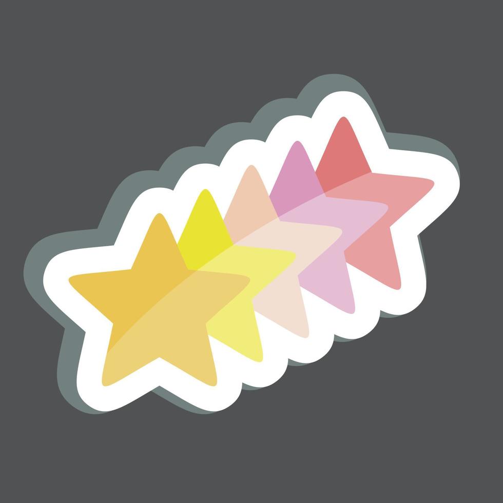 estrellas de la etiqueta engomada. relacionado con el símbolo de las estrellas. diseño simple editable. ilustración sencilla. iconos vectoriales simples vector