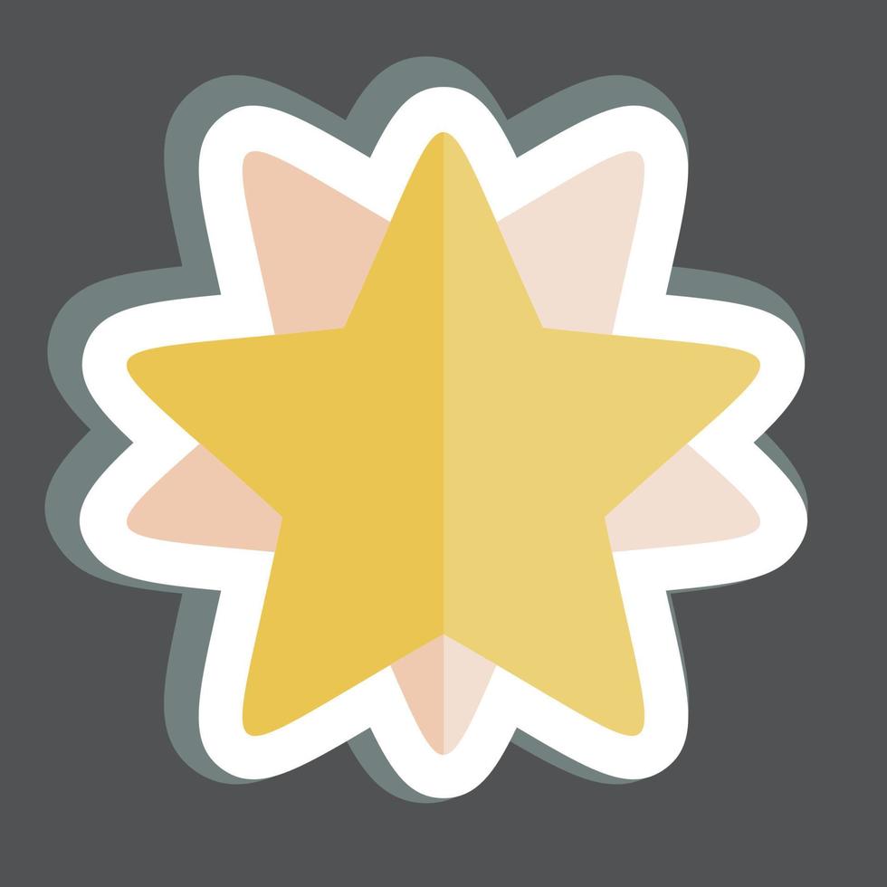 pegatina 10 estrellas puntiagudas. relacionado con el símbolo de las estrellas. diseño simple editable. ilustración sencilla. iconos vectoriales simples vector