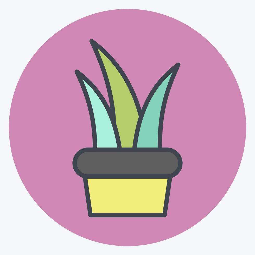 icono planta 2. relacionado con el símbolo de la flora. estilo compañero de color. ilustración sencilla. planta. roble. hoja. rosa vector