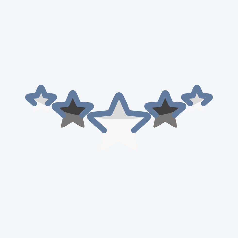 Icon Five Stars Rating. related to Stars symbol. doodle style. simple design editable. simple illustration. simple vector icons