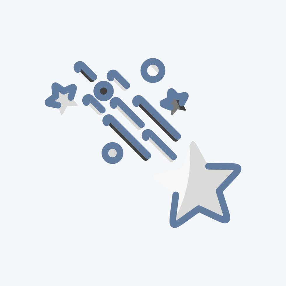 Icon Shooting Star. related to Stars symbol. doodle style. simple design editable. simple illustration. simple vector icons