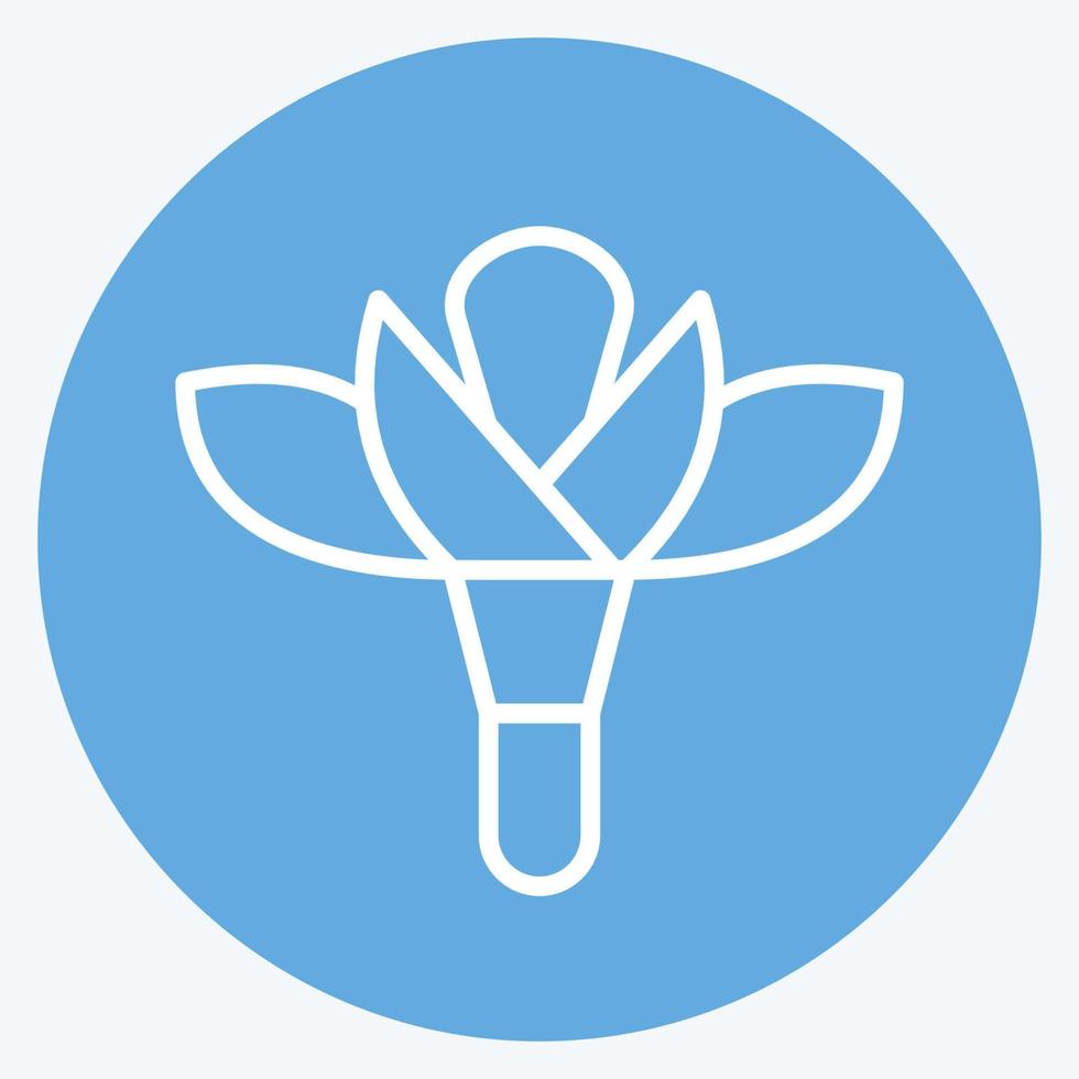 Icon Flower 2. related to Flora symbol. blue eyes style. simple illustration. plant. Oak. leaf. rose vector