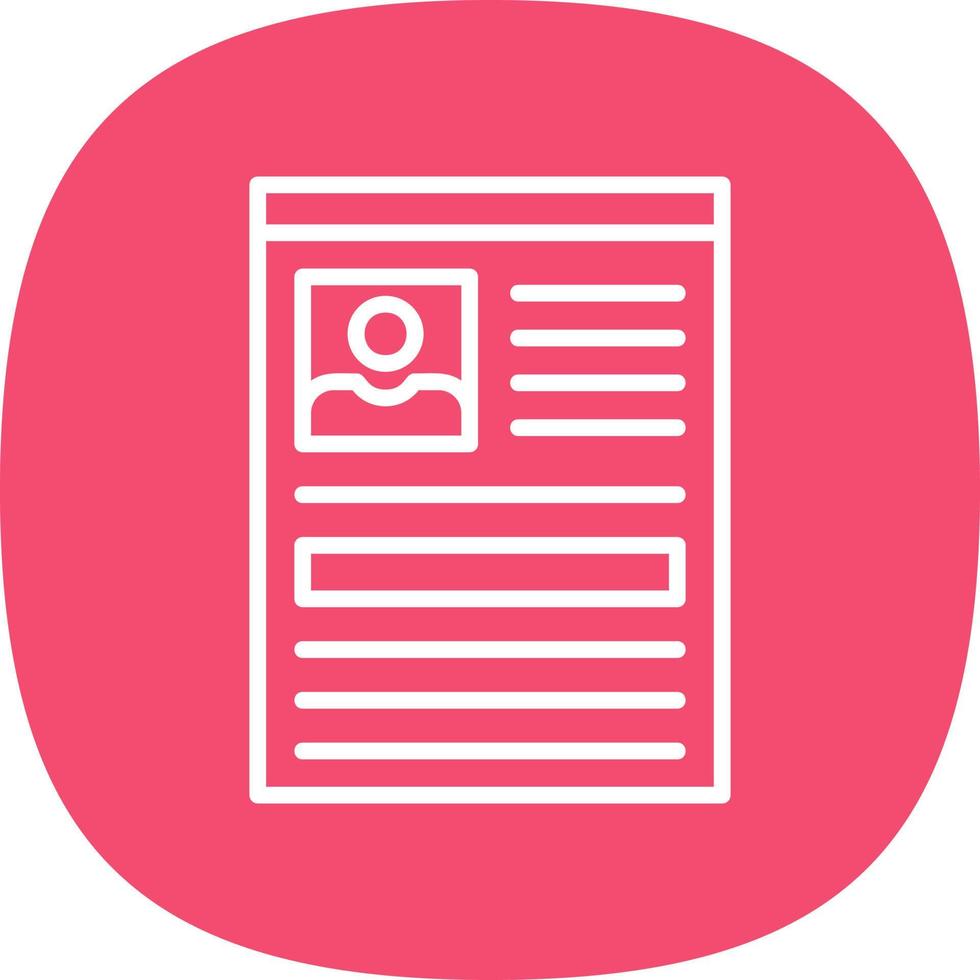 Curriculum Vector Icon Design