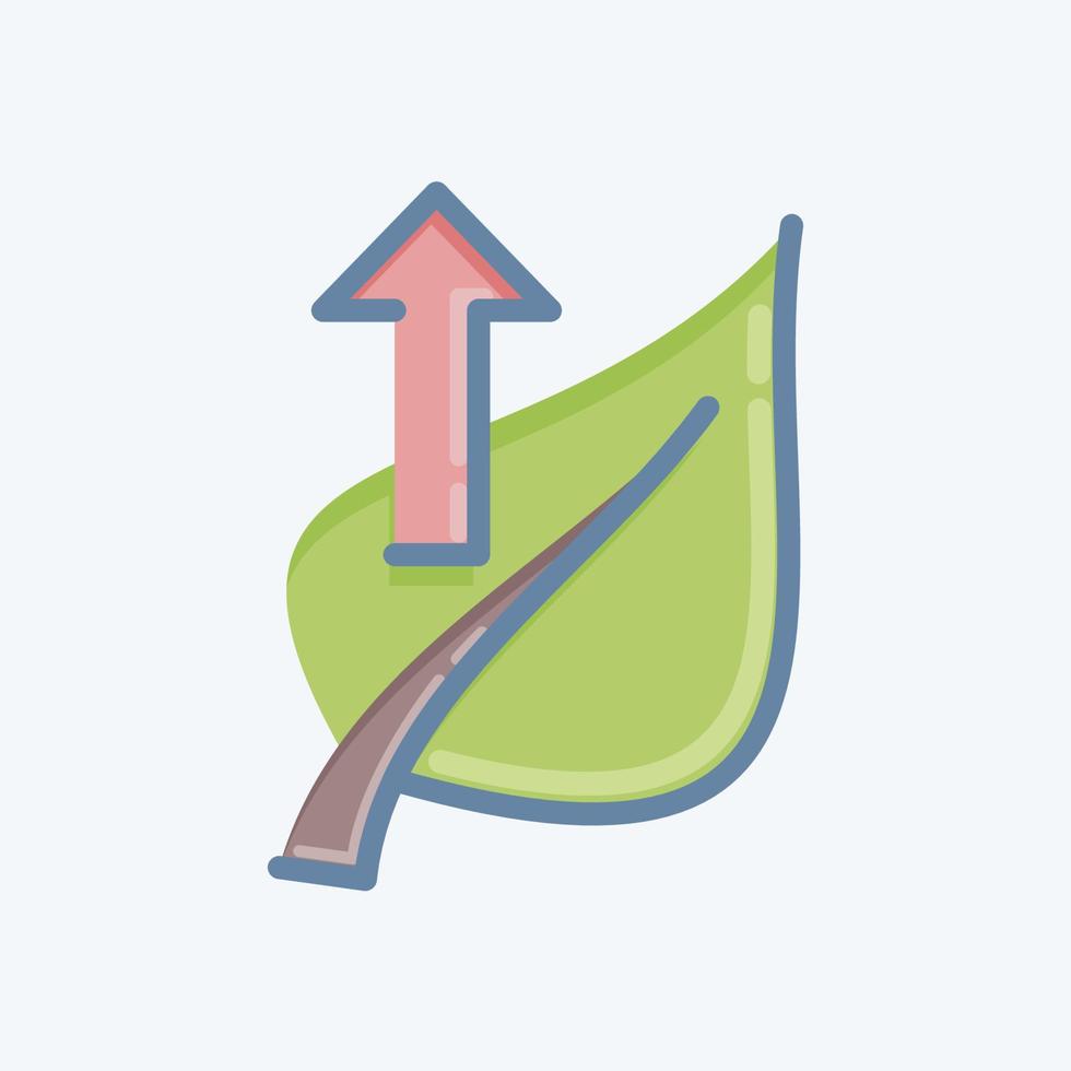 Icon Leaf 2. related to Flora symbol. doodle style. simple illustration. plant. Oak. leaf. rose vector