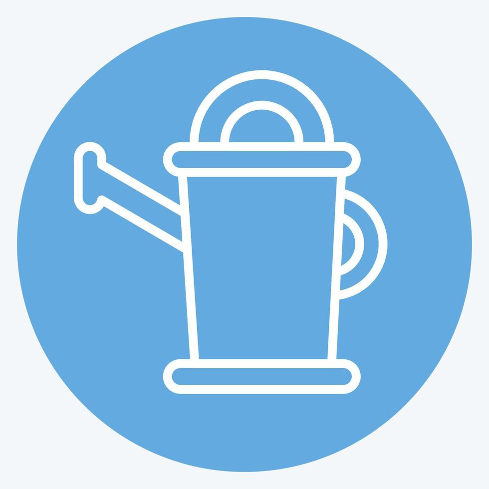 Icon Watering Can. related to Flora symbol. blue eyes style. simple illustration. plant. Oak. leaf. rose vector