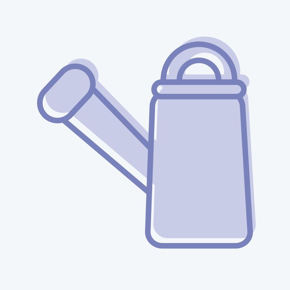 Icon Watering Can 2. related to Flora symbol. two tone style. simple illustration. plant. Oak. leaf. rose vector