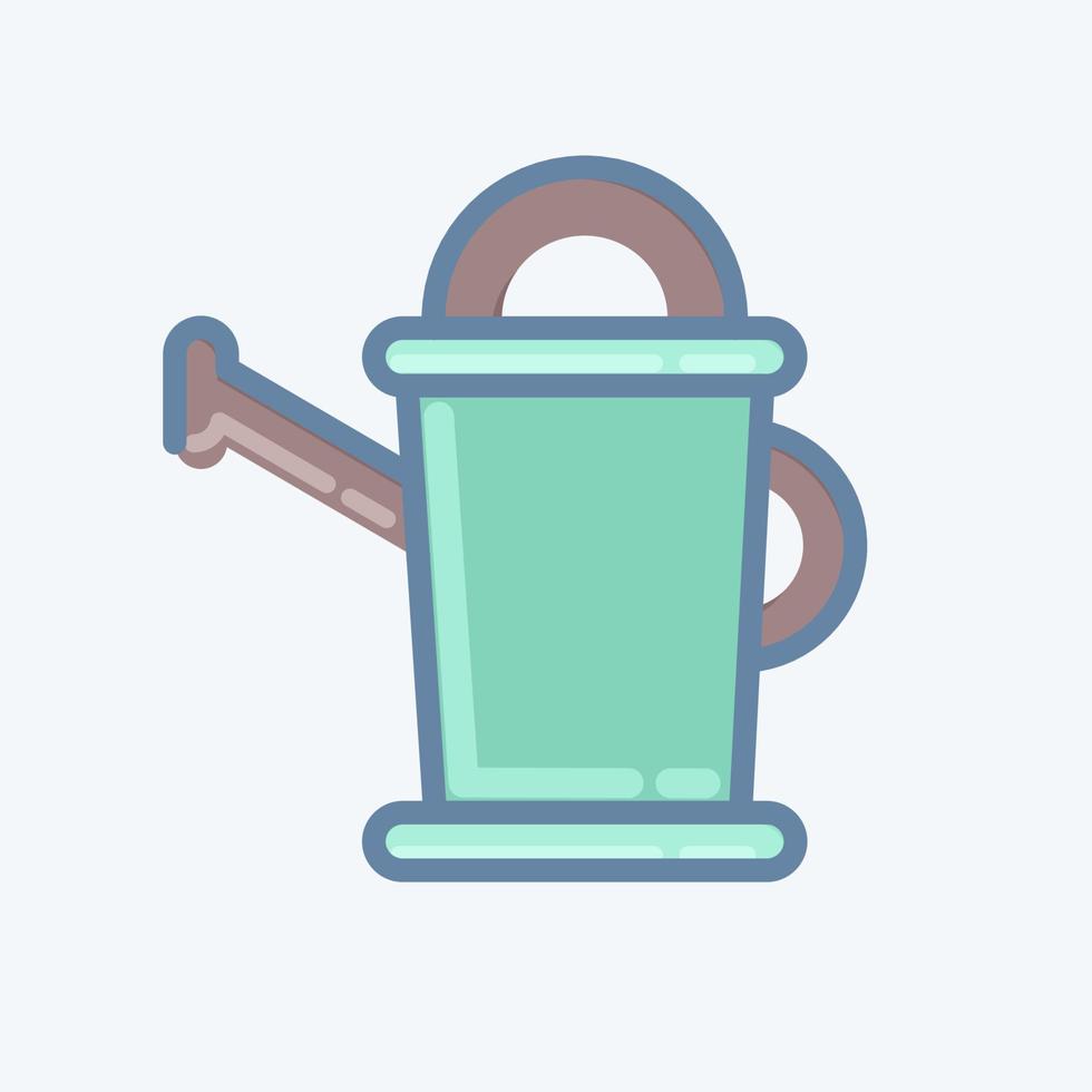 Icon Watering Can. related to Flora symbol. doodle style. simple illustration. plant. Oak. leaf. rose vector
